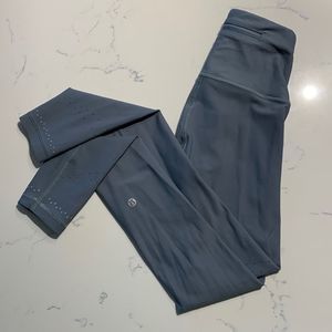 lululemon Zoned In High Rise Tights 26" Blue Charcoal Sz2
